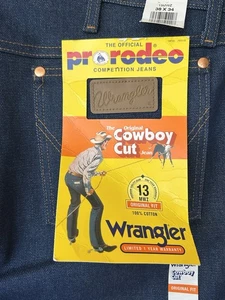 Wrangler NUEVO Hombres Pro Rodeo Corte Vaquero Original Denim Jean Rodeo Western 38 x 34 - Imagen 1 de 9