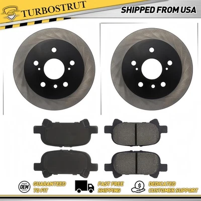 Kit de pastillas de freno rotores de freno traseros OE para Toyota Camry 2002-2006 2,4 L Foto 1 de 2