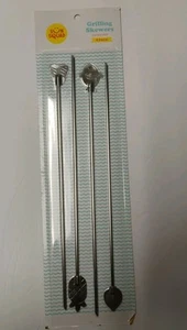 Juego de 4 brochetas para barbacoa - acero inoxidable - Imagen 1 de 4