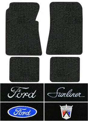 Alfombrillas Ford Sunliner 1955-1956 - 4 piezas - bucle | Se adapta a: convertible Foto 1 de 4