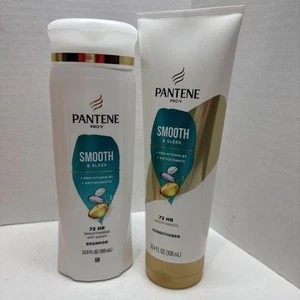 PANTENE PRO-V Smooth & Sleek 2in1 Shampoo and Conditioner, 12.0 FL Oz New - Picture 1 of 4