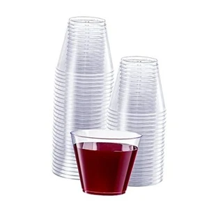 Clear Hard Plastic Cups/Tumblers [9 oz. Squat - Count] Small 100 9 oz. - Clear - Picture 1 of 6