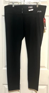 Leggings neri nuovi con etichette Fila Performance sport running lunghezza intera taglia XL donna - Foto 1 di 17