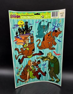 Vintage 1998 Scooby-Doo Halloween Color Clings Static Cling Window Decorations - Foto 1 di 1