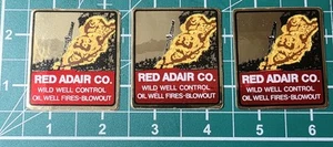 Lot of 3 Vintage Red Adair Co. Wild Well Control Houston Texas Decal Stickers - Picture 1 of 3