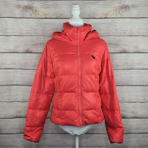 Chaqueta con Capucha Grande Y2K Abercrombie & Fitch Plumón Relleno Pluma De Colección - Imagen 1 de 10