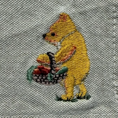 Paño de servilleta bordado 100 % algodón beige 18x18 pulgadas Disney Winnie the Pooh Foto 1 de 4