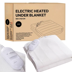 Electric Heated Under Blanket Comfort Control Fast Heat Up Cosy Warm King Size - Picture 1 of 1
