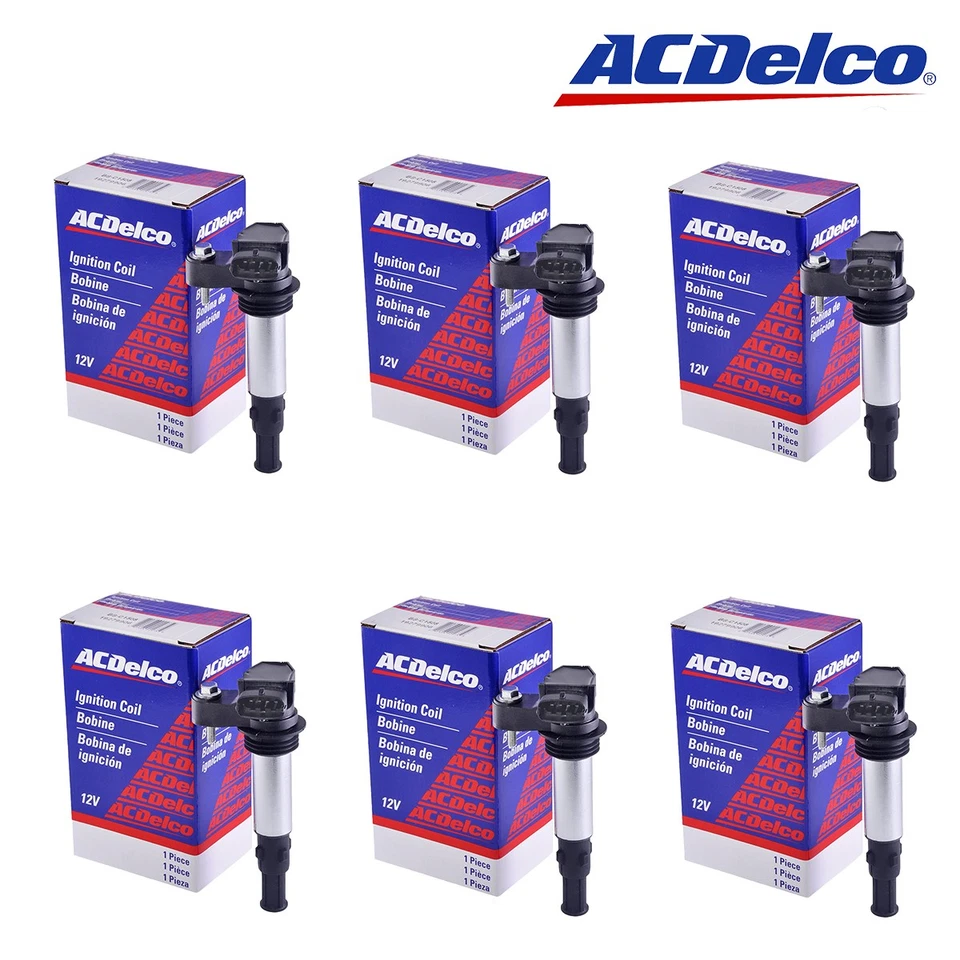6 pack AcDelco D501C UF375 Ignition Coils for Cadillac Buick 12613057 12629037 - Image 1 of 4