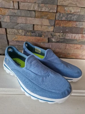 Skechers Go Walk 2 Women's Shoes Size 4 Blue Slip On Comfort Walking - Image 1 of 4