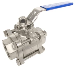 Valvola a sfera 1-1/2" in acciaio inox (316) - 3pz corpo porta completa, 1000WOG - Foto 1 di 5