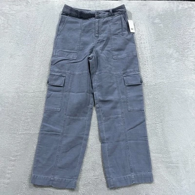 Lucky Brand Pants Womens Small Cargo Wide Leg Blue High Rise Y2K Streetwear - Image 1 of 4