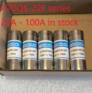 Confezione da 5 FUSIBILI FERRAZ SHAWMUT A70QS25-22F, 700V 25A - Foto 1 di 1
