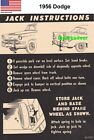 1956 Dodge Concourse Jacking Instructions NEW MoPar USA FC1J36