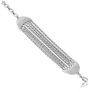 Lucky Brand Silver-Tone Multi-Layer Link Bracelet - Picture 1 of 2