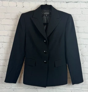 KASPER Petite black classic career jacket blazer size 2P - Picture 1 of 7