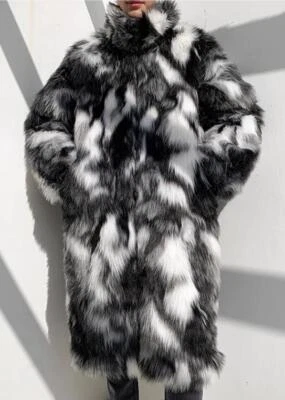 Fashion Men's Camouflage Jacket Fur Winter Loose Long Parka Warm Coat Outwear - Image 1 of 4