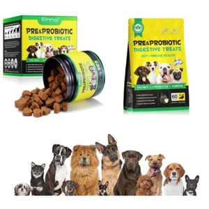 Probiotics for Dogs Prebiotics Treats daily PRE & PRO Dog chews treat Gut Health - Picture 1 of 15