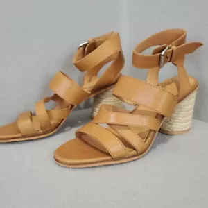 Frye and Co. Womens Leather tan Heel Sandals Size 9.5M NWOT - Picture 1 of 6