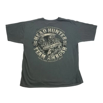 Bone Head Shirt Mens XL Gray Head Hunter Unleash the Reaper Team Ambush Hunting - Image 1 of 4