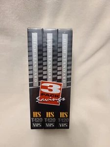 NOS versiegelt HS T-120 High Standard 6 HR VHS leere Kassetten Radio Shack 3er-Packung Neu im Karton - Bild 1 von 8
