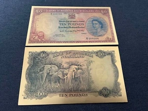 Gold Foil/Souvenir Rhodesia & Nyasaland Note - Queen Elizabeth 1926-2022 - Picture 1 of 7