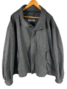Vintage Members Only Wool Blend Gray Lined Jacket Coat Mens 4XL - Picture 1 of 13