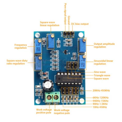 ICL8038 Frequency Low/Medium Waveform Signal Generator Sine Wave Signal Source - Bild 1 von 4