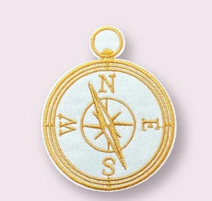 Compass Patch, Hiking Adventure Patch, Travel Adventure Badge, Hiker Compass - Picture 1 of 3