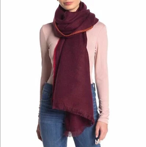 nola 70% OFF $58 NWT Free People Common Thread Frayed Scarf Red O/S - Bild 1 von 2