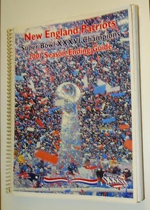 New England Patriots Super Bowl XXXVI Campeones 2001 Guía de Fin de Temporada - Imagen 1 de 7