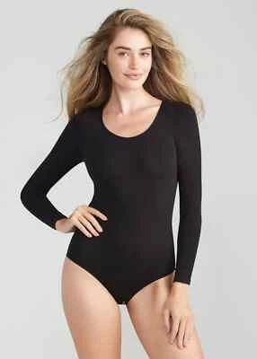 Body para mujer Yummie manga larga sin costuras modelador negro grande/extra XL NUEVO CON ETIQUETAS NUEVO Foto 1 de 3