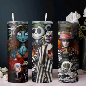 Disney Beatle Juice, Jack e Sally Bicchiere Termico in Acciaio Inox 20 oz... - Foto 1 di 3