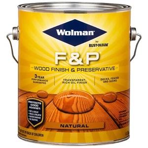 Wolman 14396 F&P Finish and Preservative-Exterior Wood Natural gal - Picture 1 of 1
