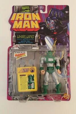 Vintage Whirlwind Action Figure Iron Man Whirling Battle Action ToyBiz 1995 OPEN - Image 1 of 4