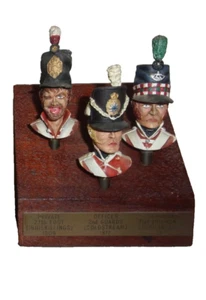 3 tête de plomb peinte - militaire - Britannique soldat GB - 1809/1815 - Foto 1 di 2