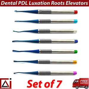 Dental Implant Luxation Luxating Elevators PDL Blue Instruments Set of 7 New CE - Picture 1 of 5