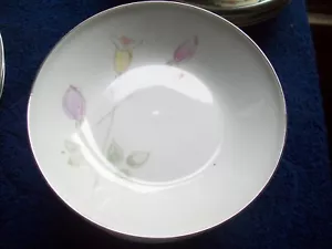 H&Co. Heinrich Vintage Ciotole Veggie 5 1/2" Pastello Rose Buds Cerchio Argento - Foto 1 di 3