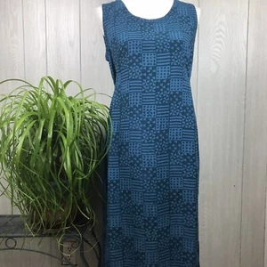 Maxi abito vintage nuovo senza etichette fatto a mano unico nel suo genere senza maniche cravatta schiena vita media - Foto 1 di 9