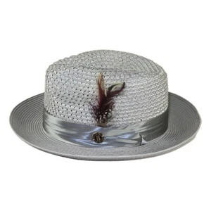 Sombrero estilo paja trenzado primavera verano para hombre de BRUNO CAPELO JULIAN JU909 plateado - Imagen 1 de 8