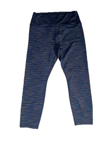 Athleta L Transcend strukturierte 7/8 enge Leggings Größe Large blau und hellbraun - Bild 1 von 9