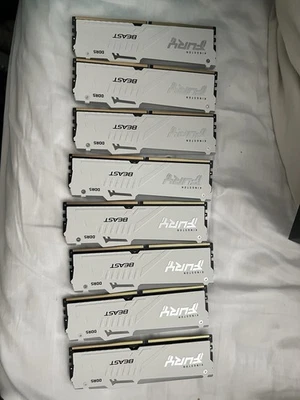 Kingston FURY Beast White RGB 32GB (1X 32GB) 6000MT/s CL36 DDR5 EXPO DIMM - Image 1 of 4