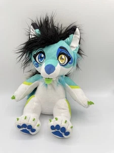Peluche de collection Stormi le loup rare corgibeans construire une fourrure jouet animal lire - Photo 1/10