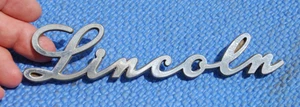 1947 1948 1949 LINCOLN ZEPHYR CHROME SIDE EMBLEM XO-576 OEM 7” Vintage Clean - Bild 1 von 7