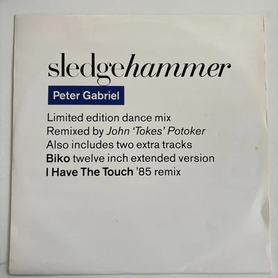 1986 EX 12" SINGLE: SLEDGEHAMMER - PETER GABRIEL, VIRGIN PGS 113 - Image 1 of 3