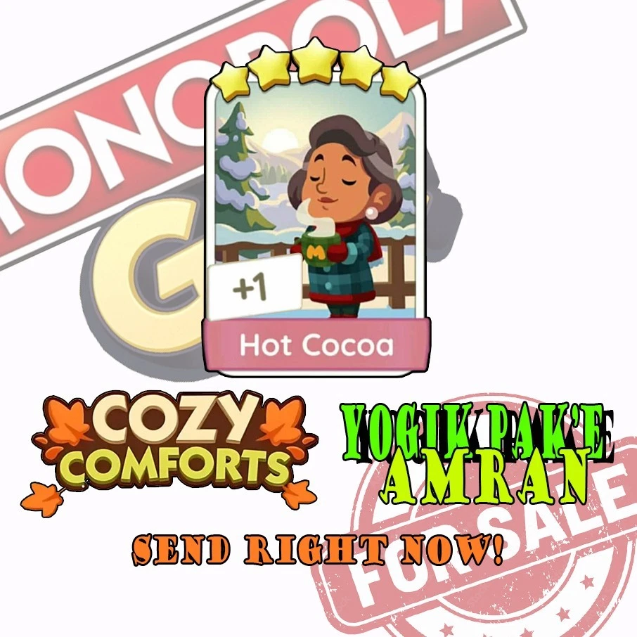 Hot Cocoa MONO_POLY_GO PEGATINAS 5⭐⭐⭐⭐⭐ (juego 18) Foto 1 de 1