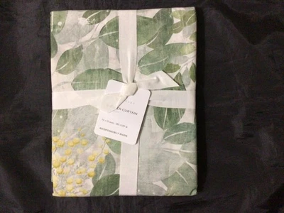 CORTINA DE CHUVEIRO JARDIM BOTÂNICO CERÂMICA CELEIRO VERDE/AMARELO 72" QUADRADO NOVO - Imagem 1 de 2