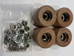 Holz 48mm Chicago Skateboard Rollen + Kugellager und Hardware (von Acer Trucks) - Bild 1 von 5