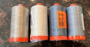 Aurifil  Thread Spools -4 New Blue Cream Tan - Picture 1 of 3