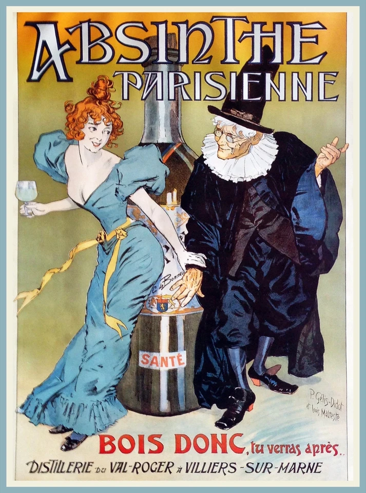 7687.Vintage design Poster.Home room office decor.Absinthe French liquor.Nouveau - Image 1 of 1